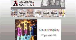 Desktop Screenshot of akademiasztuki.edu.pl